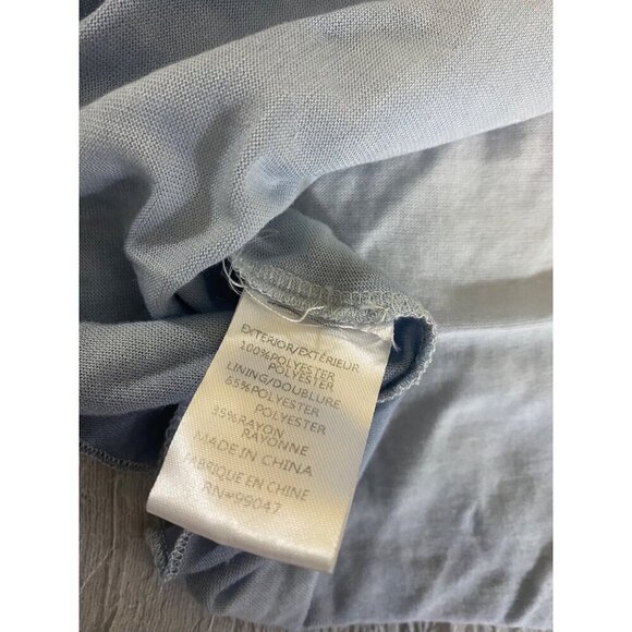 Fleur De Lis Women's Blue And White Ombra Soft Layered Blouse - Medium - Picture 12 of 13